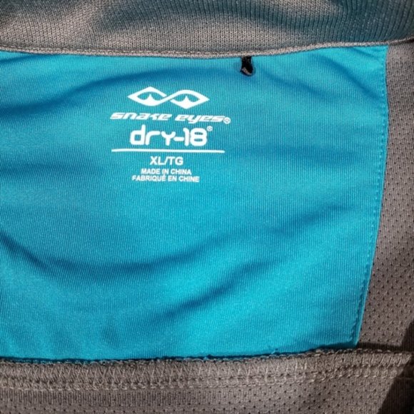 Snake Eyes Dry-18 Gray 1/2 Zip-Up L/S Shirt - Picture 6 of 8